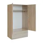 Q 24-100 skříň šatní, 2-dvéřová, 1000x600x1800mm, dub bardolino